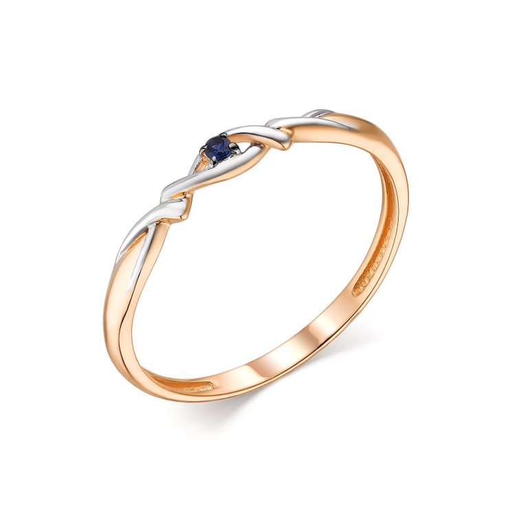 Золотое кольцо с сапфиром Алькор КЮЗ (Золото) 13804-102