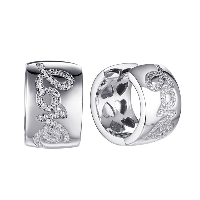 Серьги из серебра с фианитом (Арт.sl-e02988-x-w-x-x-w)