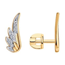 Серьги из золота с бриллиантами (Арт.1021716)