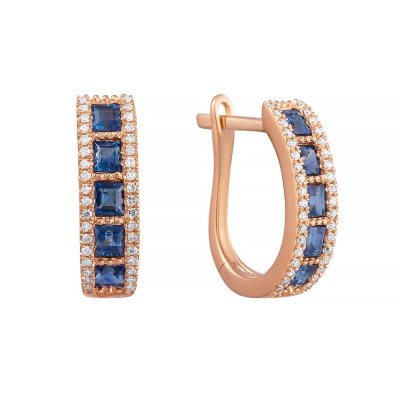 Серьги из золота с бриллиантом и сапфиром (Арт.e31384r_sr_glsa_pink)