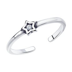 Кольцо из серебра с фианитом (Арт.95010189)