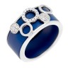 Кольцо с керамикой и кубическим цирконием «Галактика Ceramic» Fresh Jewelry (арт.TM-R00860-Вl-W-X-X-W)