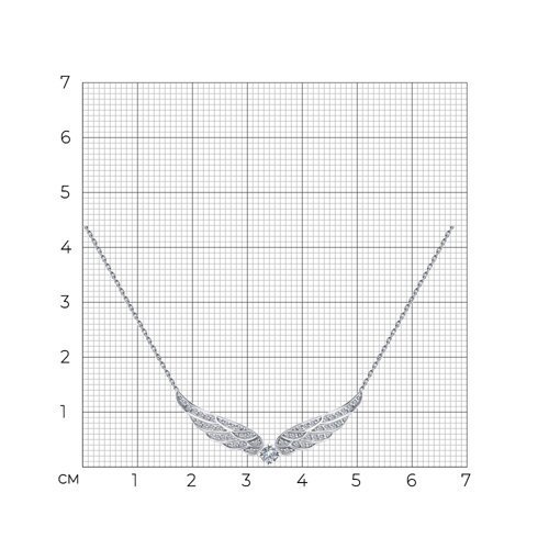 Колье из белого золота с бриллиантами (Арт.1070177-3)