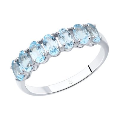 Кольцо из серебра с топазами (Арт.92010892)