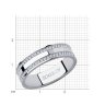 Обручальное кольцо из белого золота с фианитами (Арт.112060-01)