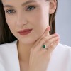 Кольцо серебряное с фианитом «Изумрудный Шик» Соколов (арт.94014491-91)