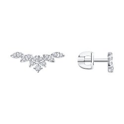 Серьги из белого золота с бриллиантами (Арт.1022236-3)
