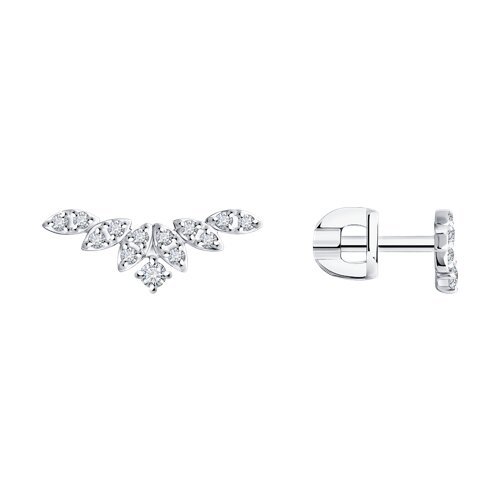Серьги из белого золота с бриллиантами (Арт.1022236-3)
