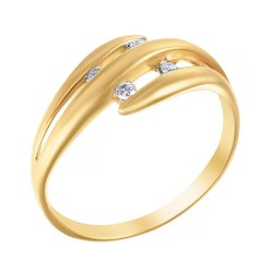 Кольцо из золота с бриллиантом (Арт.r38495a014y002_yg)