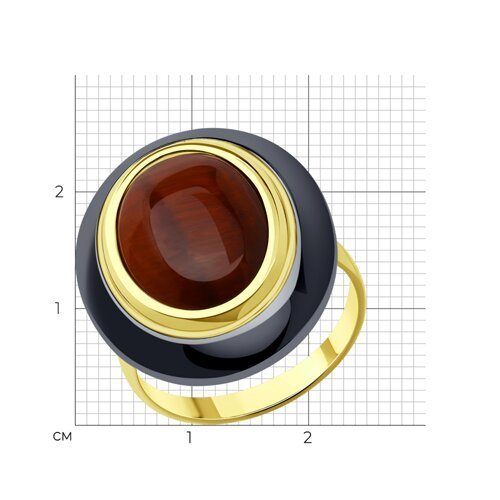 Кольцо из золочёного серебра (Арт.93-310-01694-1)