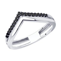 Кольцо из серебра с фианитами (Арт.94-110-01595-1)