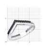 Кольцо из серебра с фианитами «Черная Стрела» Соколов (арт.94-110-01595-1)