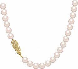 Ожерелье из серебра с жемчугом и кристаллом swarovski (Арт.27l-p36-g-5)