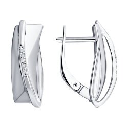 Серьги из серебра с бриллиантами (Арт.94-220-01747-1)
