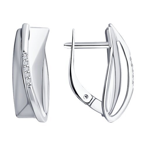 Серьги из серебра с бриллиантами (Арт.94-220-01747-1)