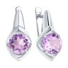 Серьги из серебра с аметистами (Арт.94-320-00783-2)