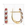 Серьги из золота с бриллиантами и рубинами (Арт.51-220-02372-2)