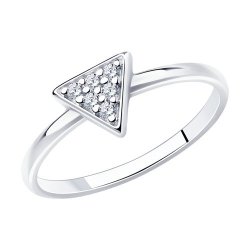 Кольцо из серебра с фианитами (Арт.94012707)