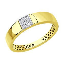 Кольцо из желтого золота с бриллиантами (Арт.53-210-01461-1)