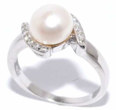 Кольцо серебряное с жемчугом и фианитами «Крылья Pearl Grace» My Jewels (арт.21qsilg00638a-19_zhemchugkult_kubcirkonii)