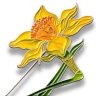 Брошь из серебра Т.Полякова "Нарцисс несравненный" (Арт.41480)