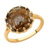 Кольцо из золота с бриллиантами и раухтопазом (Арт.6014199)