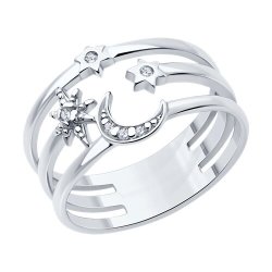 Кольцо из серебра с фианитами (Арт.94013889)
