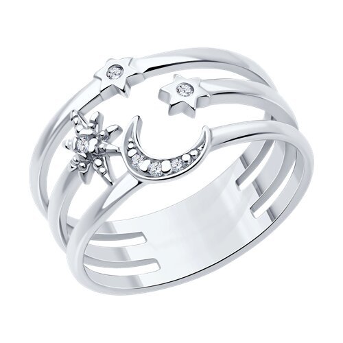 Кольцо из серебра с фианитами (Арт.94013889)