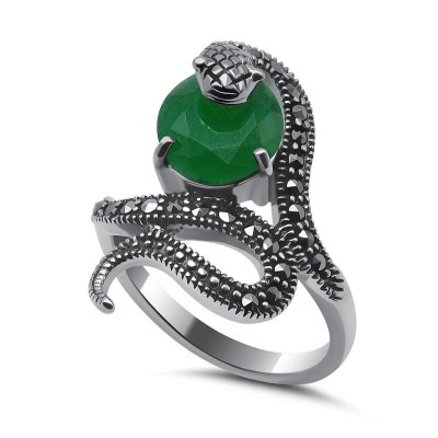 Кольцо Серебряные крылья (Арт.0139733e_kubcirkonii_markazit)