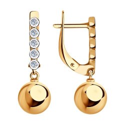 Серьги из золота с фианитами (Арт.028986)