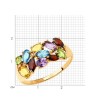 Кольцо золотое с миксом камней «Радуга настроений» Соколов (арт.714683)