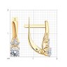 Серьги из золота с фианитами (Арт.029974)
