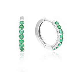 Серьги из золота с изумрудом Русские Самоцветы (Арт.88955)
