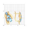 Серьги золотые пробы 585 с топазом (Арт.724802)