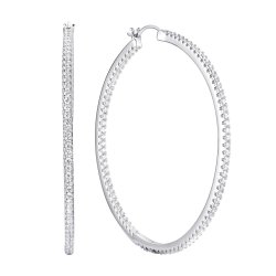 Серьги из серебра с фианитом (Арт.cz-e02947-x-w-x-x-w)