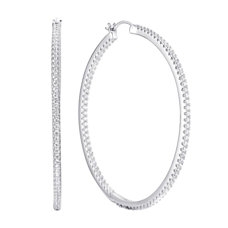 Серьги из серебра с фианитом (Арт.cz-e02947-x-w-x-x-w)