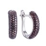 Серьги серебряные с фианитами «Brown Shine» Fresh Jewelry (арт.MP-E00231)