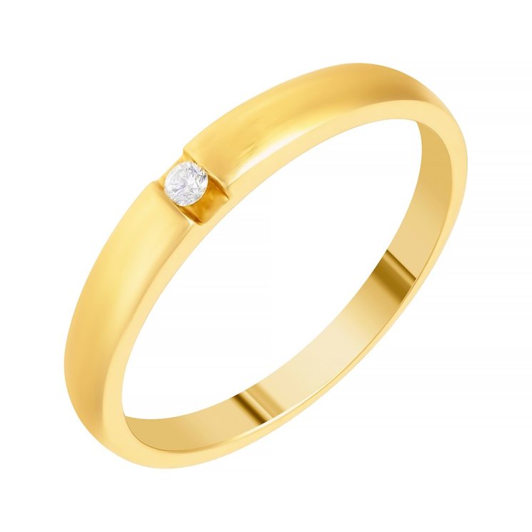 Кольцо из золота с бриллиантом (Арт.aar_6645_yg)