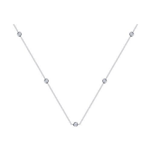 Колье из серебра с фианитами (Арт.94070543)