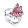Кольцо серебряное с гранатом и куб. цирконием «Sunrise Wings» Myjewels (арт.21knys1619-155)
