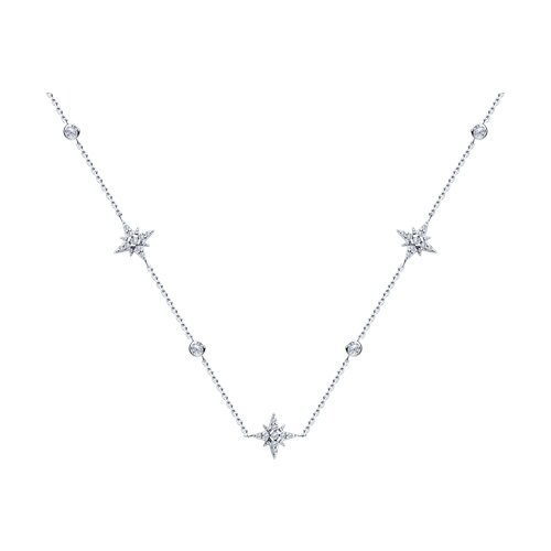 Колье из серебра с фианитами (Арт.94070686)