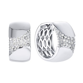 Серьги серебряные с фианитами «Ice Glow» Fresh Jewelry (арт.SL-E03000-X-W-X-X-W)