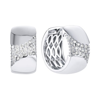 Серьги серебряные с фианитами «Ice Glow» Fresh Jewelry (арт.SL-E03000-X-W-X-X-W)