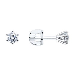 Серьги из белого золота с бриллиантами (Арт.1021822-3)