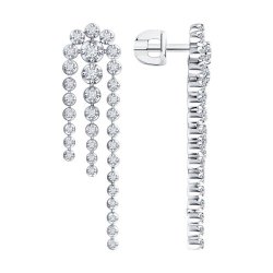 Серьги из белого золота с бриллиантами (Арт.1022084-3)