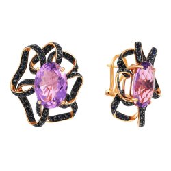 Серьги из золота с аметистом и сапфиром (Арт.er-32454_sr_bsa_am_pink)