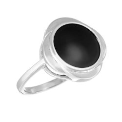 Кольцо из серебра с керамикой (Арт.tc-r01384-b-w-x-x-x)