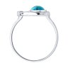 Кольцо из серебра с бирюзой и фианитами (Арт.94-310-00071-1)