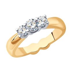 Кольцо из золота с бриллиантами (Арт.9010054-35)