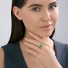Кольцо из серебра с фианитом «Изумрудное Сердце» Соколов (арт.94014493-91)